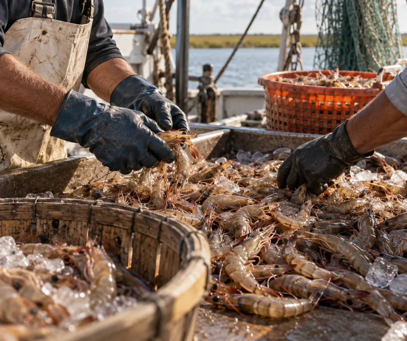 Fresh Louisiana Gulf shrimp